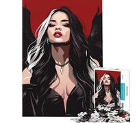 Puzzle da 1000 pezzi per adulti puzzle gotico angelo oscuro ragazza emo gioco interattivo giocattolo educativo regalo di compleanno per tutta la famiglia (dimensioni 75x50cm)