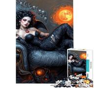 Puzzle da 1000 pezzi per adulti puzzle gotico con la regina dei vampiri puzzle per adolescenti gioco rompicapo un'opera d'arte gioco stimolante regalo (dimensioni 38x26cm)
