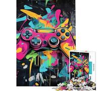 Puzzle da 1000 pezzi per adulti puzzle graffiti controller di gioco puzzle da 1000 pezzi giocattolo decorazione da parete taglio di precisione offerta regalo per tutta la famiglia (38x52cm)