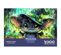 Puzzle Da 1000 Pezzi Per Adulti Puzzle Halloween Witch Cat Art Print Per Adulti Gioco Pratico Analisi E Logica Giochi Stimolanti Regali 70x50cm/1000pcs