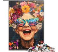 Puzzle da 1000 pezzi per adulti, puzzle "Happy Grandma" da 1000 pezzi per adulti, regalo di Natale, Halloween, Festa della mamma, Capodanno, Pasqua (dimensioni 50x75cm)