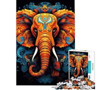 Puzzle da 1000 pezzi per adulti puzzle "Il potere dell'elefante" puzzle per adolescenti giochi rilassanti decorazione per la casa attività divertenti da fare a casa (dimensioni 38x26cm)