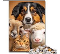Puzzle da 1000 pezzi per adulti, puzzle impegnativi con gatti artistici, 50x75cm, regalo per adulti, gioco interattivo per famiglie, sfida mentale
