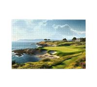 Puzzle da 1000 pezzi per adulti puzzle impegnativi per serate di gioco Campo da golf in riva al mare Puzzle in legno personalizzati puzzle in legno personalizzati per famiglia Picturepuzzle Dimensioni