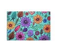 Puzzle da 1000 pezzi per adulti puzzle impegnativi per serate di gioco Fiori colorati Doodle Puzzle in legno puzzle in legno personalizzati personalizzati per famiglia Picturepuzzle Dimensioni finite