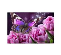 Puzzle da 1000 pezzi per adulti puzzle impegnativi per serate di gioco viola fiore farfalla puzzle in legno personalizzati puzzle in legno personalizzati per famiglia Picturepuzzle dimensioni finito