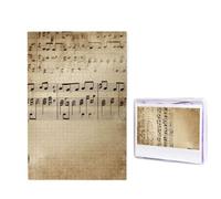 Puzzle da 1000 pezzi per adulti Puzzle impegnativo per serate di gioco Puzzle in legno personalizzato puzzle in legno personalizzato per famiglie note musicali su vecchia carta puzzle con immagini