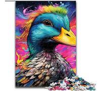 Puzzle da 1000 pezzi per adulti, puzzle in cartone a forma di anatra, design intricato per adolescenti, decorazioni fai da te e divertimento che stimola la mente, dimensioni 38x26cm