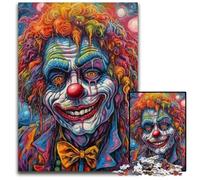 Puzzle da 1000 pezzi per adulti, puzzle in cartone a forma di pagliaccio, design intricato per adolescenti, decorazioni fai da te e divertimento che stimola il cervello, 26x38cm