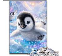 Puzzle da 1000 pezzi per adulti, puzzle in cartone a forma di pinguino, 26x38cm, rompicapo fai da te stimolante, gioco perfetto per famiglie o regalo decorativo
