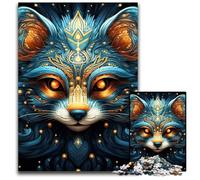 Puzzle da 1000 pezzi per adulti, puzzle in cartone a forma di volpe, gioco interattivo per famiglie, regalo artigianale con grafica colorata 26X38CM/10,23x14,96 pollici