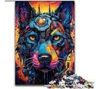 Puzzle da 1000 pezzi per adulti, puzzle in cartone colorato a forma di cane meccanico per adulti, dimensioni 26x38cm, ideali per il divertimento in famiglia, il relax e come regalo per le feste.
