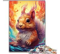 Puzzle da 1000 pezzi per adulti, puzzle in cartone colorato a forma di scoiattolo per adulti, un regalo perfetto per il divertimento in famiglia (dimensioni 26x38cm)