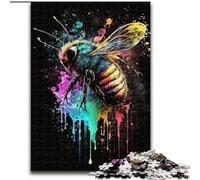 Puzzle da 1000 pezzi per adulti, puzzle in cartone con api che dipingono, dimensioni 26x38cm, attività divertenti da fare a casa, regali di compleanno, regali da viaggio