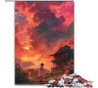 Puzzle da 1000 pezzi per adulti, puzzle in cartone con nuvole al tramonto per adolescenti e ragazzi, ideale come regalo di compleanno e per le feste, dimensioni 26x38cm