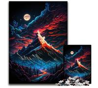Puzzle da 1000 pezzi per adulti, puzzle in cartone con picco di montagna mistico, ideale per gli innamorati, Capodanno, San Valentino, 26X38CM/10,23x14,96 pollici