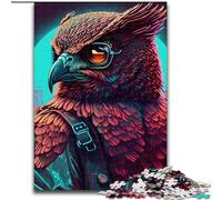 Puzzle da 1000 pezzi per adulti, puzzle in cartone Cyber Owl, dimensioni 26x38cm, regalo per sfidare la mente, attività educativa per adolescenti