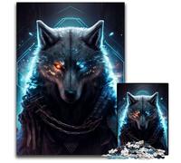 Puzzle da 1000 pezzi per adulti, puzzle in cartone Cyber Wolf, adolescenti, coppie e amici per compleanni e Natale, 26x38cm/10,23x14,96 pollici