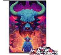 Puzzle da 1000 pezzi per adulti, puzzle in cartone psichedelico raffigurante il bue, dimensioni 26x38cm, regalo per una sfida mentale, attività educativa per adolescenti