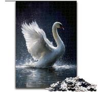 Puzzle da 1000 pezzi per adulti, puzzle in cartone raffigurante il Cigno Bianco, perfetto regalo di Natale e Capodanno, regalo per le feste (dimensioni 26x38cm)
