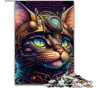 Puzzle da 1000 pezzi per adulti, puzzle in cartone Steampunk Cat, dimensioni 26x38cm, rompicapo fai da te impegnativo per adolescenti
