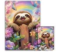 Puzzle da 1000 pezzi per adulti, puzzle in legno a forma di bradipo, design intricato per adolescenti, decorazioni fai da te e divertimento che stimola il cervello, 50x75cm
