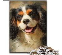 Puzzle da 1000 pezzi per adulti, puzzle in legno a forma di cane felice, 50x75cm, decorazione fai da te, sfida per il cervello, per adulti, famiglia, regalo di Natale