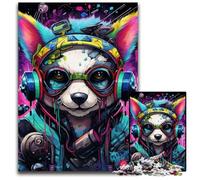 Puzzle da 1000 pezzi per adulti, puzzle in legno a forma di cane meccanico, gioco di sfida per adolescenti e interazione familiare, 50x75CM/19,68x29,52 pollici