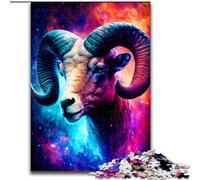 Puzzle da 1000 pezzi per adulti, puzzle in legno a forma di capra, dimensioni 50x75cm, perfetto per adolescenti e collezionisti, ideale come decorazione per la casa e regalo da viaggio.