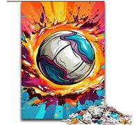 Puzzle da 1000 pezzi per adulti, puzzle in legno colorati a forma di pallavolo, dimensioni 50x75cm, rompicapo fai da te stimolante per adolescenti
