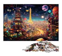 Puzzle da 1000 pezzi per adulti, puzzle in legno colorati di Tokyo, gioco interattivo per famiglie, regalo artigianale con opere d'arte colorate, 50x75CM/19,68x29,52 pollici