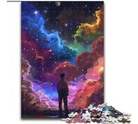 Puzzle da 1000 pezzi per adulti, puzzle in legno colorato a forma di alieno, dimensioni 50x75cm, decorazione fai da te, sfida per il cervello, per adulti, famiglia, regalo di Natale