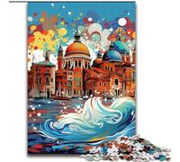 Puzzle da 1000 pezzi per adulti, puzzle in legno colorato di Venezia, dimensioni 50x75cm, regalo fai da te per la casa, gioco rompicapo