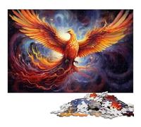 Puzzle da 1000 pezzi per adulti, puzzle in legno colorato raffigurante la fenice, adolescenti, coppie e amici per compleanni e Natale, 50x75CM / 19,68x29,52 pollici.