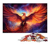 Puzzle da 1000 pezzi per adulti, puzzle in legno colorato raffigurante la fenice, attività per la famiglia, decorazioni fai da te per la casa, regalo di Natale 50x75CM / 19,68x29,52 pollici