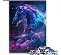 Puzzle da 1000 pezzi per adulti, puzzle in legno con cavallo viola da sogno, rompicapo stimolante per adolescenti, gioco interattivo divertente per famiglie, 1000 pezzi(50x75cm)