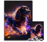 Puzzle da 1000 pezzi per adulti, puzzle in legno con Cocker Spaniel fantasy, rompicapo stimolante per adolescenti, gioco interattivo divertente per famiglie, 50x75CM/19,68x29,52 pollici.
