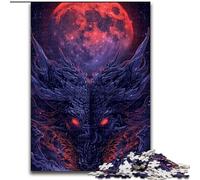 Puzzle da 1000 pezzi per adulti, puzzle in legno con drago e demone, gioco di ingegno fai da te stimolante, attività interattiva per famiglie (dimensioni 26x38cm)