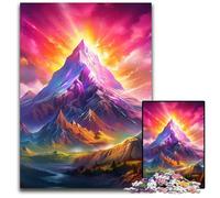 Puzzle da 1000 pezzi per adulti, puzzle in legno con montagne innevate, perfetti per adolescenti e collezionisti, ideali come decorazione per la casa e regalo da viaggio, 50x75CM/19,68x29,52 pollici.