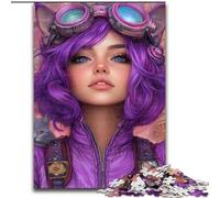 Puzzle da 1000 pezzi per adulti, puzzle in legno con ragazza pilota anime, per adolescenti e ragazzi, ideale come regalo di compleanno e per le feste, dimensioni 50X75cm