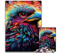 Puzzle da 1000 pezzi per adulti, puzzle in legno con uccelli psichedelici, rompicapo ad alta difficoltà per adolescenti, 50x75CM/19,68x29,52 pollici