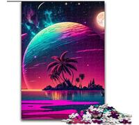 Puzzle da 1000 pezzi per adulti, puzzle in legno Cosmic Beach, dimensioni 50x75cm, per decorare la casa, Natale e Capodanno per adolescenti