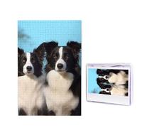 Puzzle da 1000 pezzi per adulti puzzle in legno impegnativo Border Collie Foto Puzzle personalizzato personalizzato per adulti e bambini Notti di gioco in famiglia 50 x 49,5 cm Puzzle