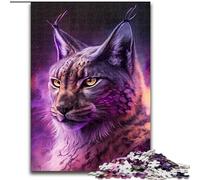 Puzzle da 1000 pezzi per adulti, puzzle in legno Magical Lynx, dimensioni 50x75cm, perfetti per il divertimento in famiglia, giochi di società, bomboniere per feste di compleanno