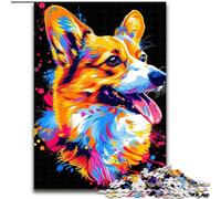 Puzzle da 1000 pezzi per adulti, puzzle in legno raffigurante il cane Welsh Corgi Pembroke, ideale come regalo di compleanno o per le feste, giocattolo da gioco per feste, 1000 pezzi(50x75cm)