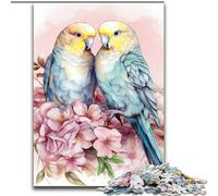 Puzzle da 1000 pezzi per adulti, puzzle in legno raffigurante un passero in fiore di ciliegio, ideale per il divertimento in famiglia, regalo perfetto per feste e compleanni(50x75cm)