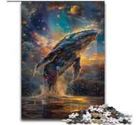 Puzzle da 1000 pezzi per adulti, puzzle in legno raffigurante una balena che salta, regalo perfetto per compleanni, Natale, Halloween, Ringraziamento, Pasqua, 1000 pezzi(50x75cm)