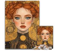 Puzzle da 1000 pezzi per adulti, puzzle in legno raffigurante una bella donna, ideale come regalo per la casa, giocattolo stimolante per tutta la famiglia, perfetto per le serate di gioco, 50x75cm