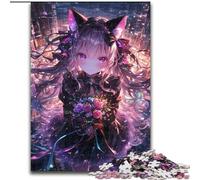 Puzzle da 1000 pezzi per adulti, puzzle in legno raffigurante una ragazza anime giapponese, rompicapo ad alta difficoltà per adolescenti, dimensioni 50X75cm