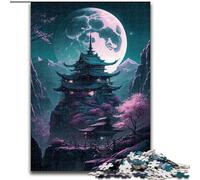 Puzzle da 1000 pezzi per adulti, puzzle in stile giapponese a forma di torre, realizzato in cartone, Halloween, Pasqua, Capodanno, 1000 pezzi(26x38cm)